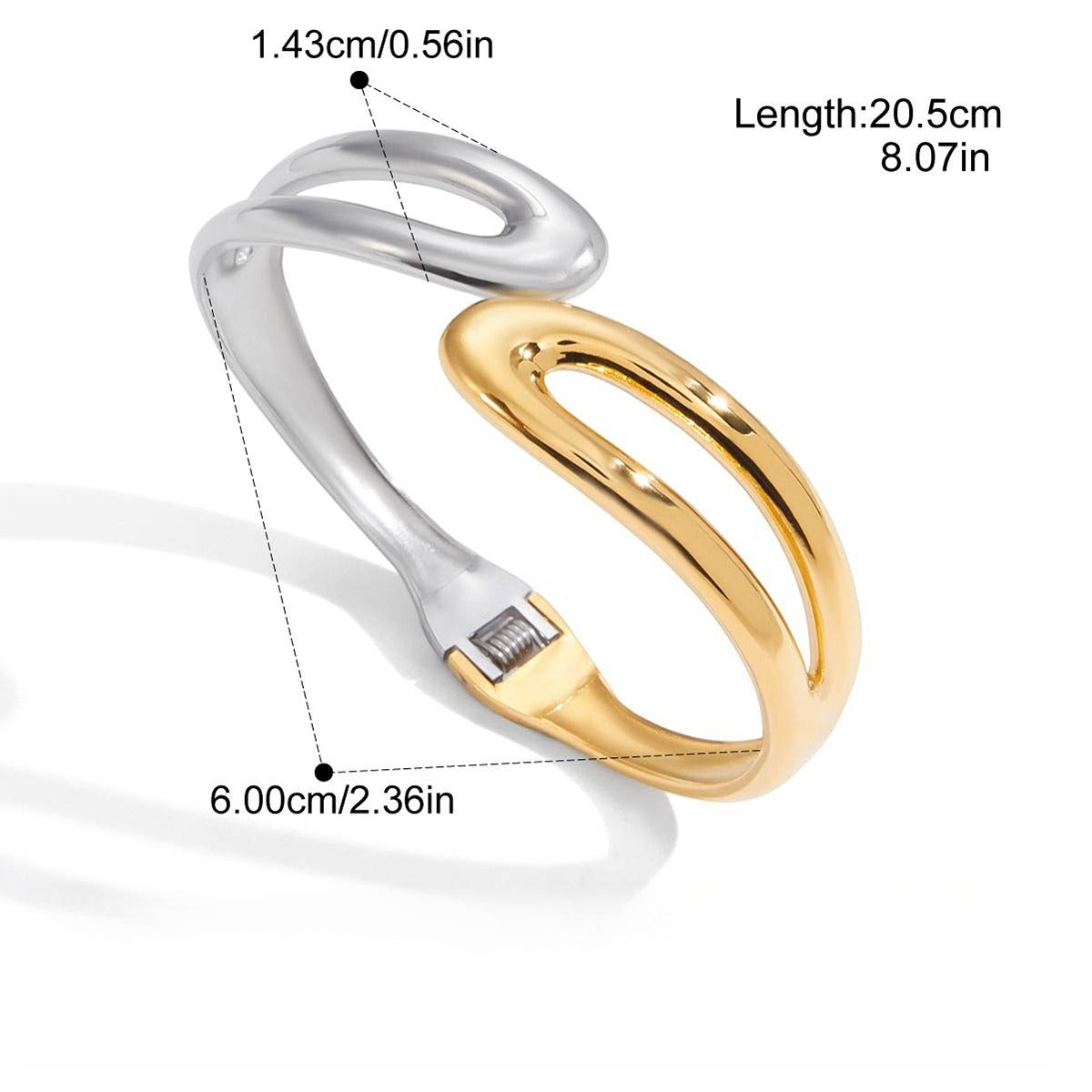 Kaze 18K Gold-Plated Titanium Steel Bracelet with Spring Clasp | Premium Bracelet in 9 Style Variants Bracelet E 11