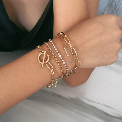 Kaze 18K Gold Multi-Layer Round Bead Diamond Bracelet &amp; Necklace | 18K Gold &amp; S925 Silver in 4 Variants