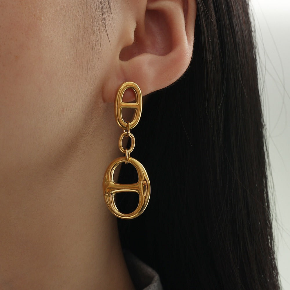 Kaze 18K Gold Geometric Sun Shape Necklace, Bracelet and Earrings Set | 18K Gold &amp; S925 Silver in 6 Variants