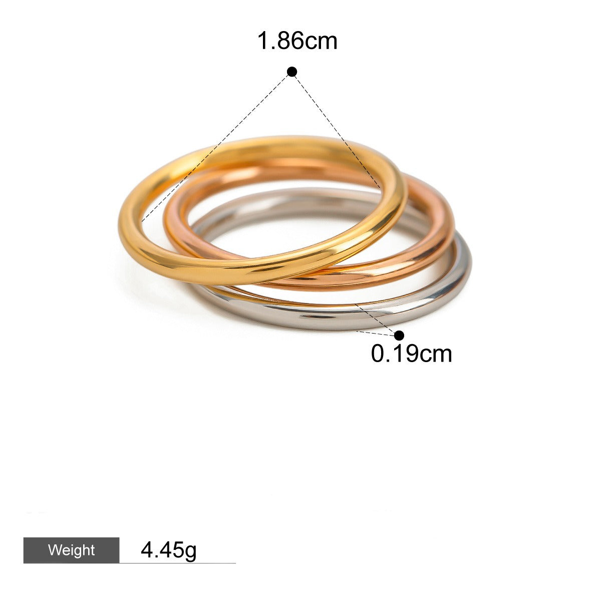 Kaze 18K Gold Geometric Fashion Ring Collection | 16 Style Variants in Contemporary Designs Style P-01