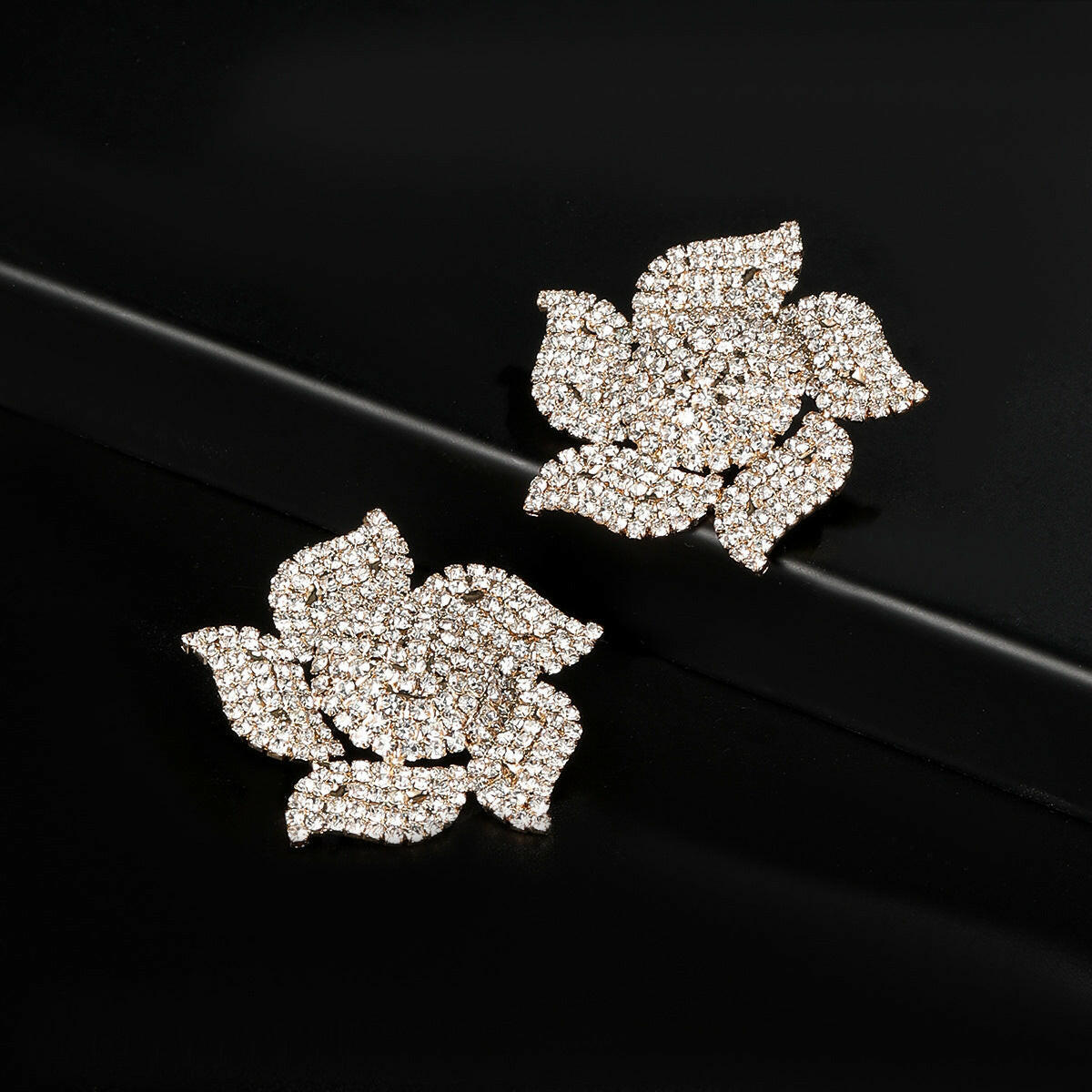Kaze Bold Floral Alloy Statement Earrings | Oversized Flower Earrings in Gold &amp; Silver