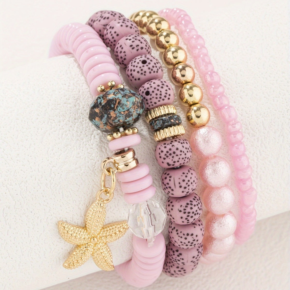 Kaze Multi-Layer Pearl Ethnic Bracelet | Adjustable Pearl Stacking Bracelet for Women