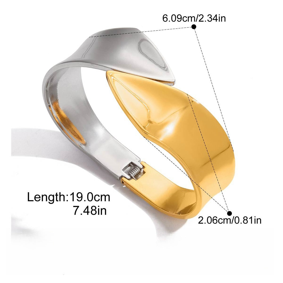 Kaze 18K Gold-Plated Titanium Steel Bracelet with Spring Clasp | Premium Bracelet in 9 Style Variants Bracelet B 31