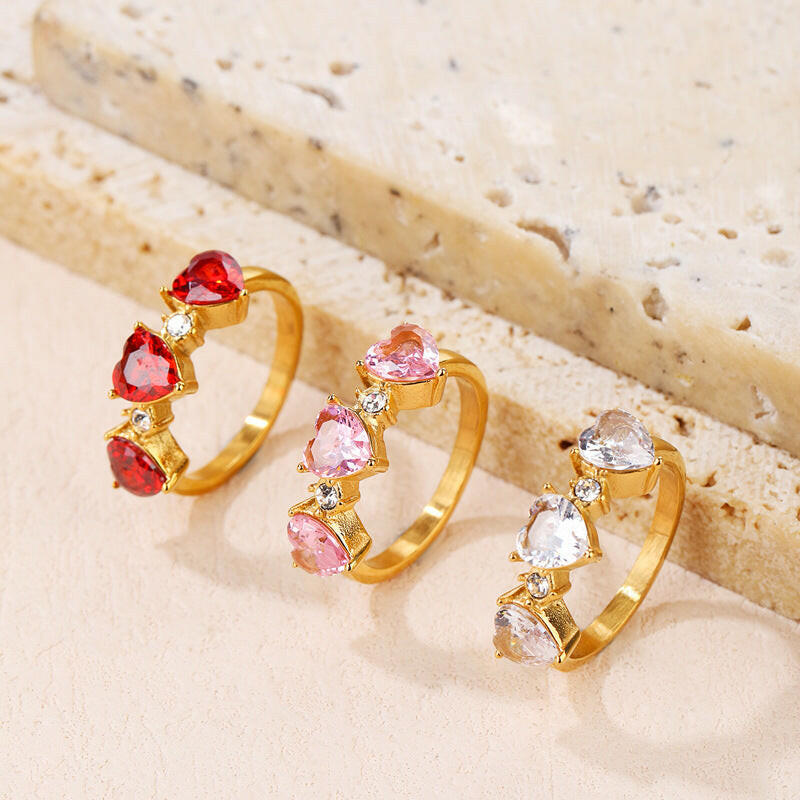 Kaze Light Luxury Love Ring | Premium Titanium Steel Ring in Silver &amp; Rose Gold