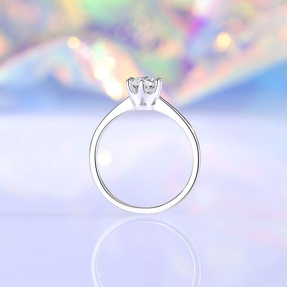 Premium S925 Silver Triangular Diamond Ring