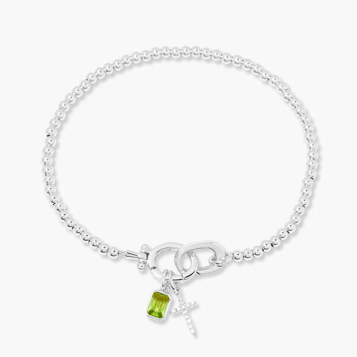 Kaze Moonstone Heart Knot Birthstone Bracelet | 18K Gold Personalised Bracelet