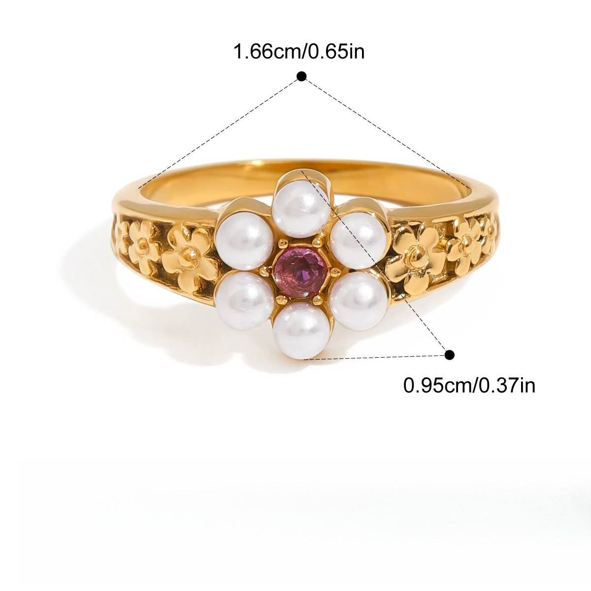 Kaze Pearl Titanium Steel Ring Collection | Premium Pearl Ring in 3 Size &amp; Style Variants Ring A