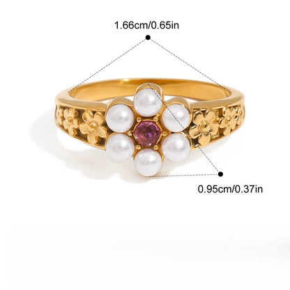 Kaze Pearl Titanium Steel Ring Collection | Premium Pearl Ring in 3 Size &amp; Style Variants Ring A