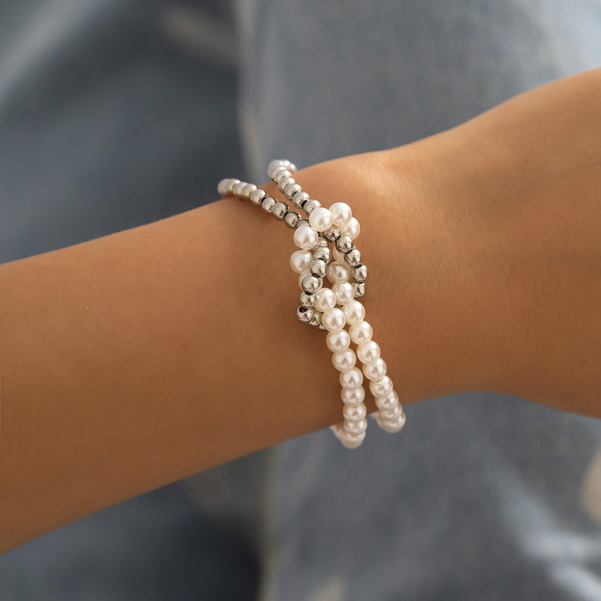 Kaze 18K Gold Bow Pearl Beaded Bracelet | Baroque Pearl Bracelet in 9 Style Variants