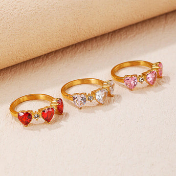 Kaze Light Luxury Love Ring | Premium Titanium Steel Ring in Silver &amp; Rose Gold