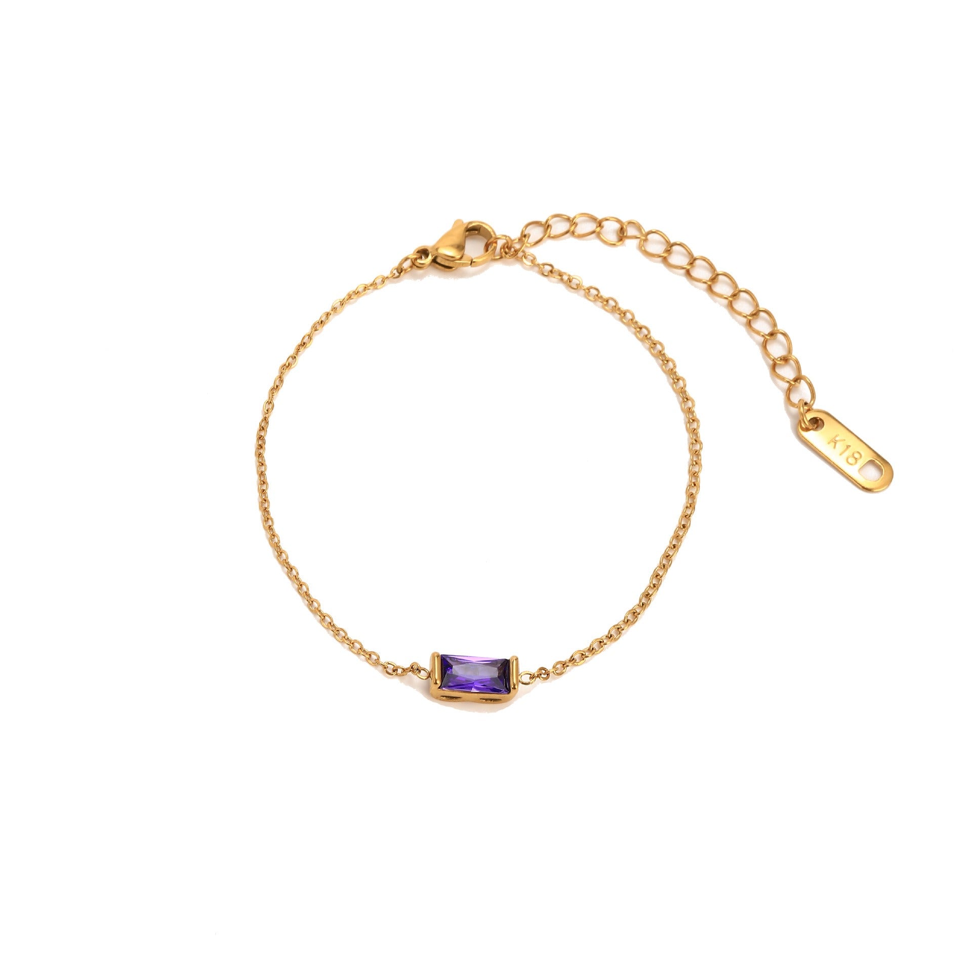 Kaze 18K Gold Vintage Pearl and Birthstone Bracelet | Sailor Clasp Luxury Bracelet