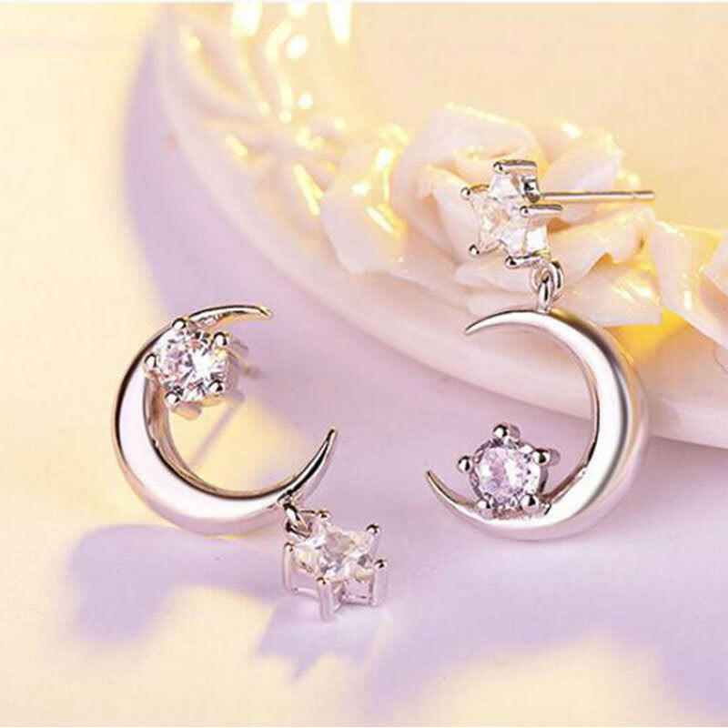Kaze AAAAA Zirconium Geometric Diamond Earrings | Platinum Copper Precision Stud Earrings