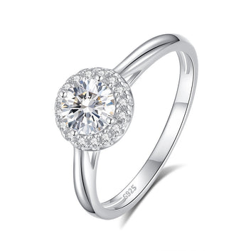 Kaze S925 Minimalist Sparkling Diamond Ring | Sterling Silver Zircon Ring Sizes 5–9 US Empty setting (without the main stone)