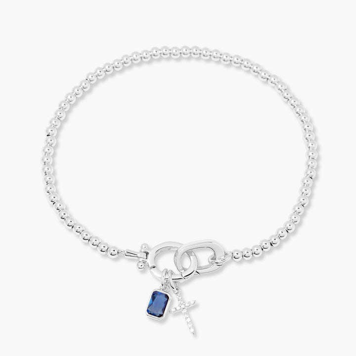 Kaze Moonstone Heart Knot Birthstone Bracelet | 18K Gold Personalised Bracelet