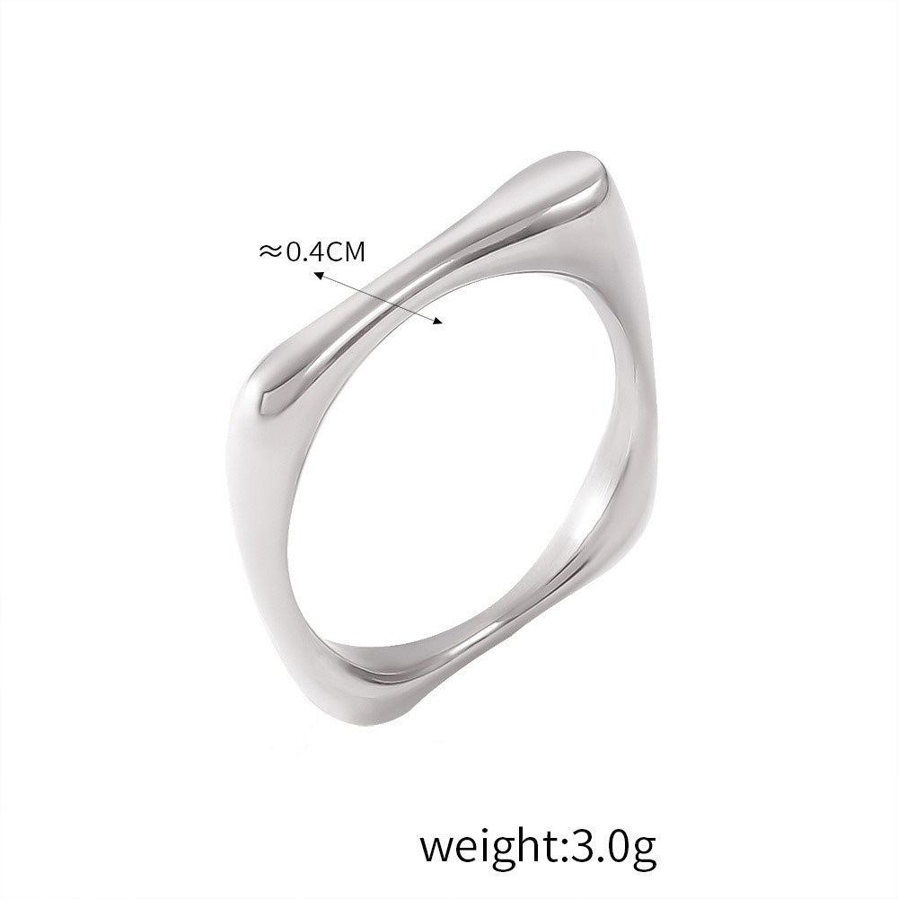 Kaze Classic Retro Geometric Zirconia Ring | 18K Gold Light Luxury Ring in 16 Style Variants