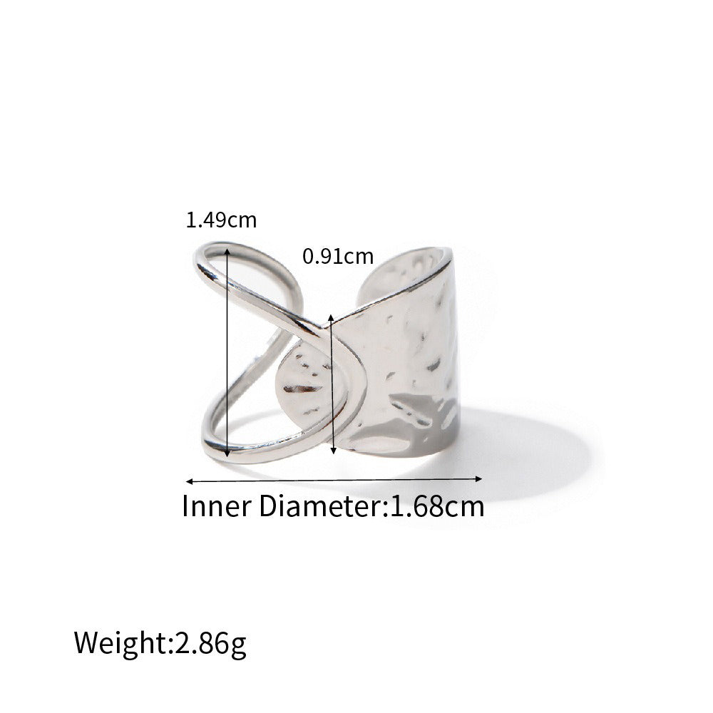 Kaze Fashion Irregular Shape Light Luxury Ring | 18K Gold Bold Ring in 7 Style Variants Style G-99-S Adjustable