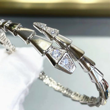Kaze Snake Bone Diamond Bracelet | 18K Gold Serpent Bracelet in Gold, Rose Gold &amp; Silver