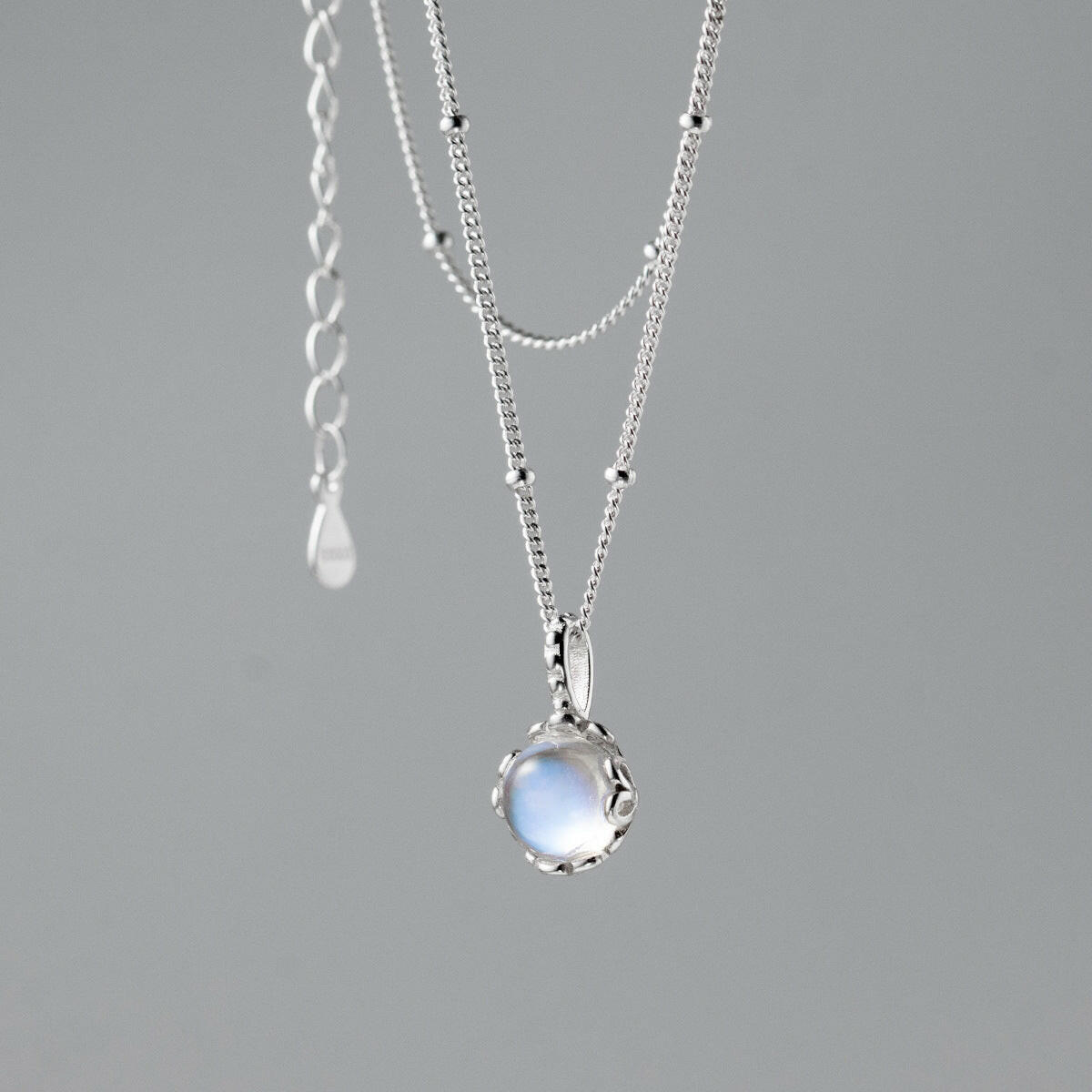 Kaze Five-Petal Flower Necklace | S925 Sterling Silver Floral Pendant Necklace