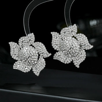 Exaggerated Flower Alloy Earrings
