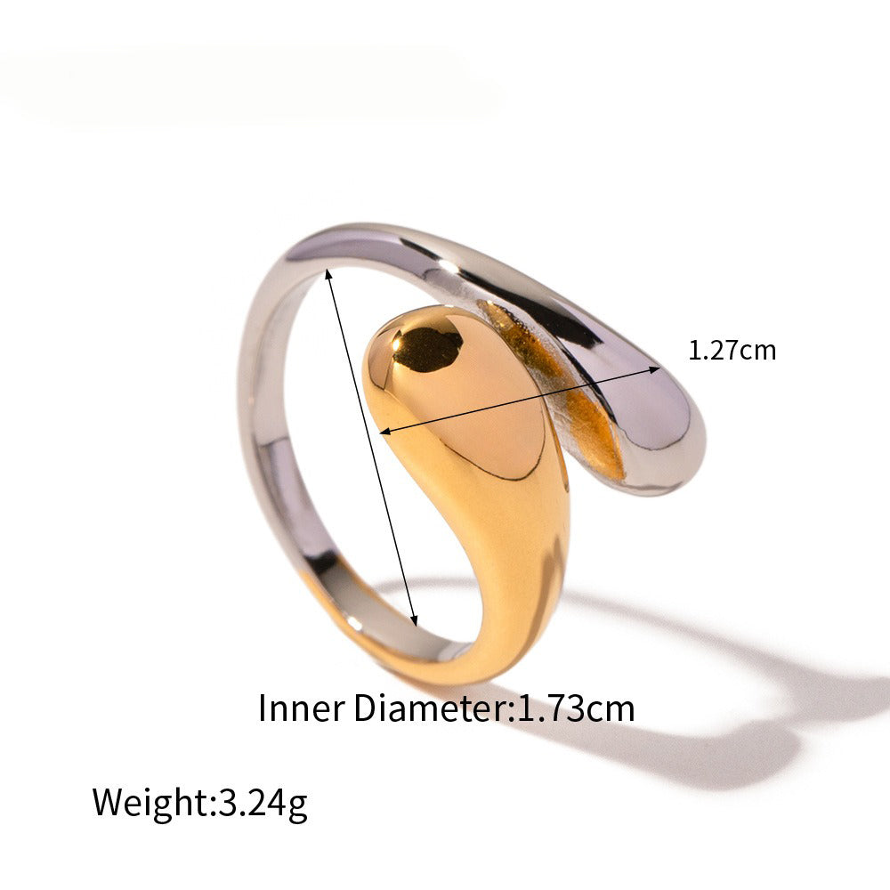 Kaze 18K Gold Geometric Fashion Ring Collection | 16 Style Variants in Contemporary Designs Style A-55