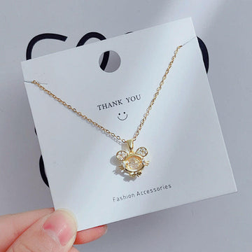 Kaze Titanium Steel Clavicle Necklace | Fade-Resistant Pendant Necklace for Women 866 Necklace