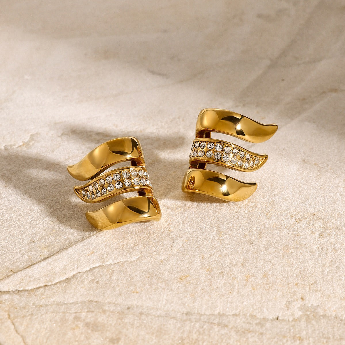 Kaze Flower Necklace and Ring Set | 18K Gold Botanical Matching Jewellery Set