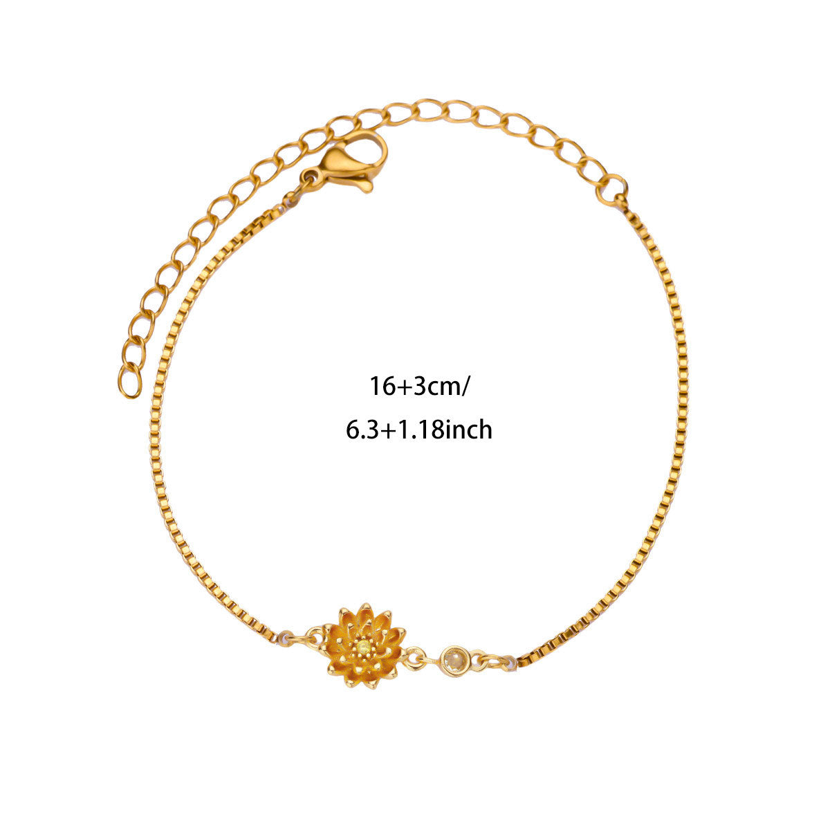 Kaze 18K Gold Birth Month Flower Bracelet | Personalised Floral Bracelet in All 12 Months