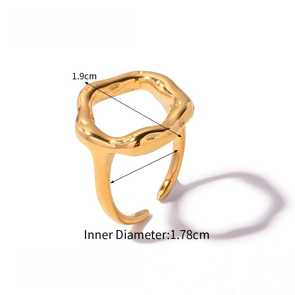 Kaze 18K Gold Cubic Zirconia Jewellery Set | Bracelet, Ring &amp; Earring Matching Set Ring A
