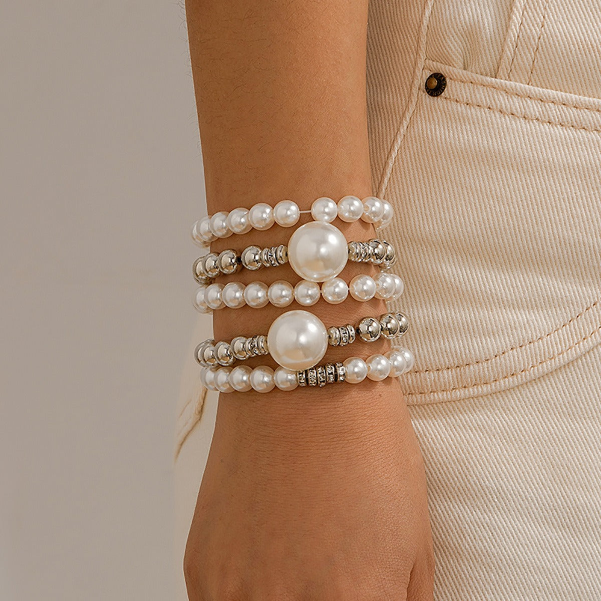Kaze 18K Gold Bow Pearl Beaded Bracelet | Baroque Pearl Bracelet in 9 Style Variants