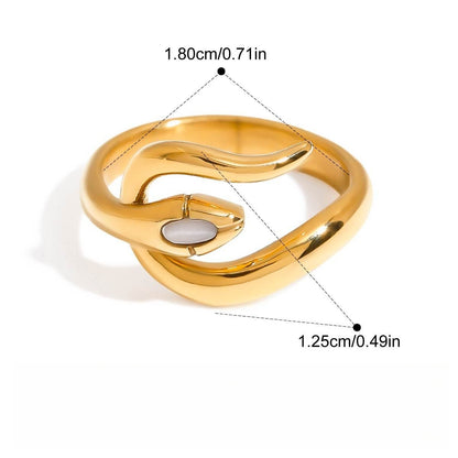 Kaze 18K Gold Luxury Titanium Adjustable Ring | Elegant Ring in Ring A, B &amp; C Sizes 6 &amp; 8 US Ring C