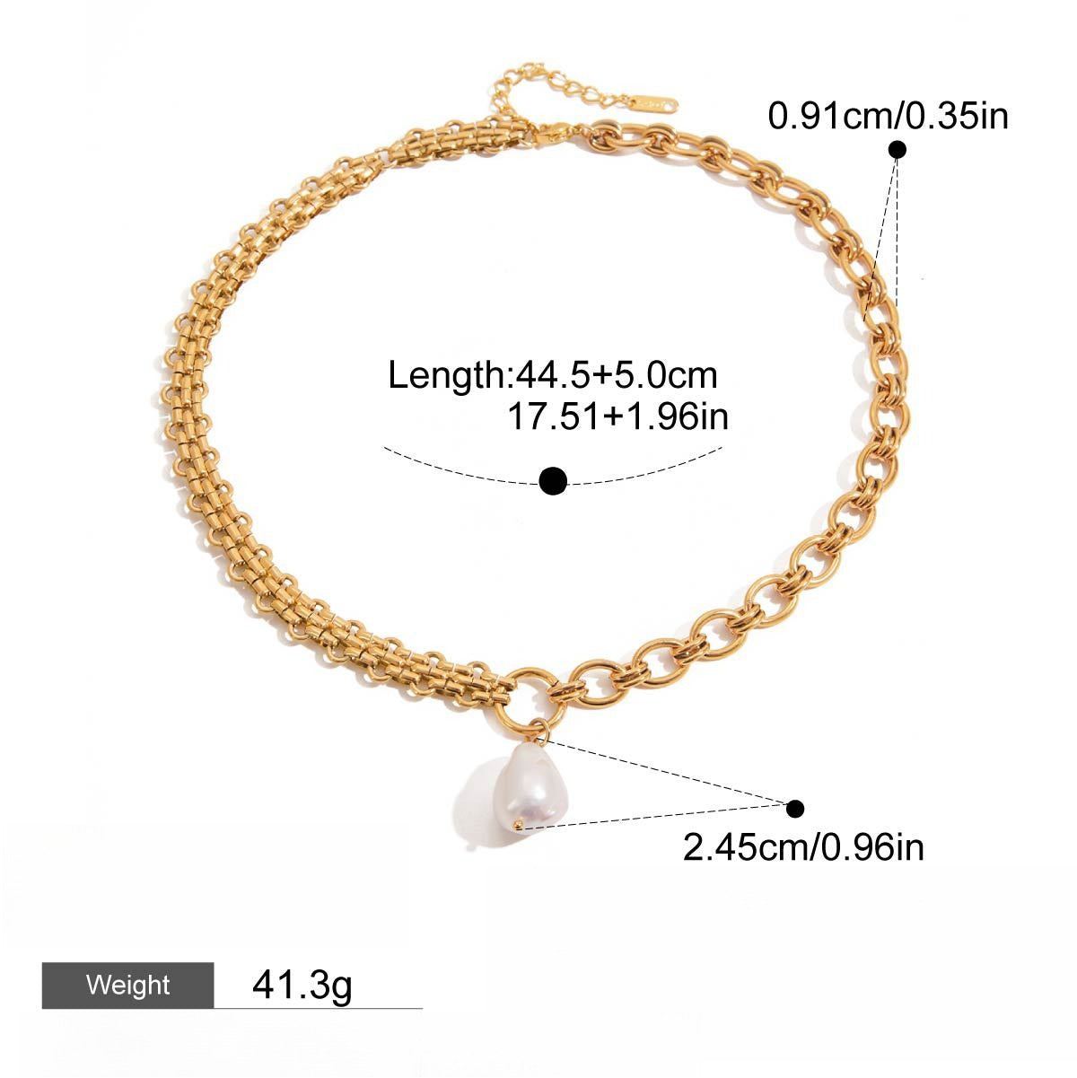 Kaze Gold-Plated Pearl Stainless Steel Bracelet | 18K Gold Pearl Bracelet in 9 Styles NecklaceA