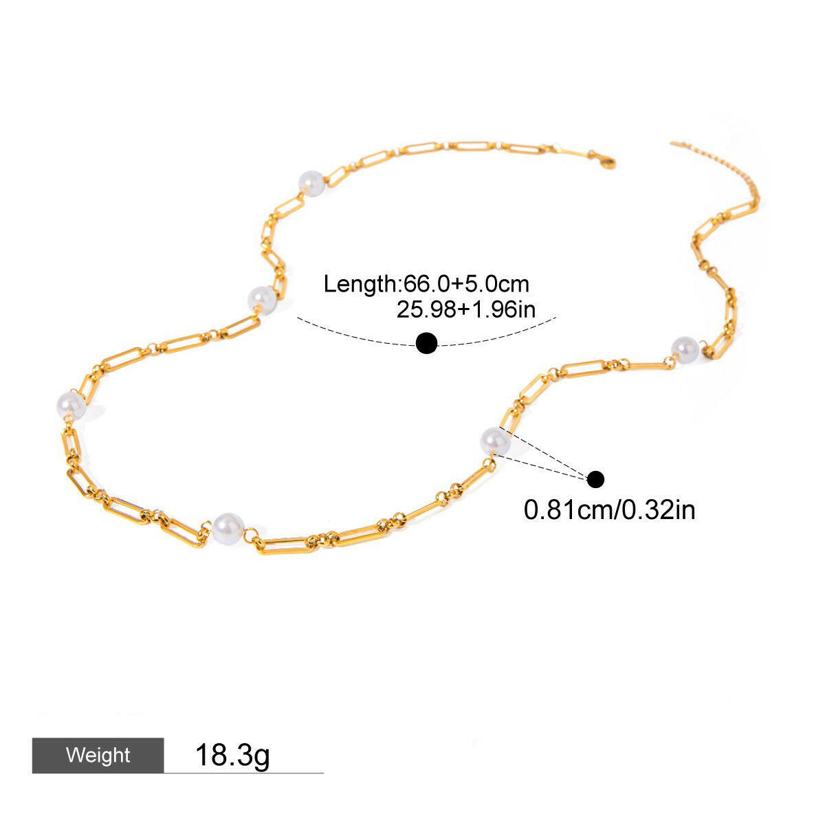 Kaze Pearl Gold Necklace | 18K Gold Pearl Pendant Necklace for Women Gold