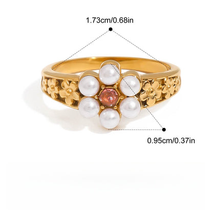 Kaze Pearl Titanium Steel Ring Collection | Premium Pearl Ring in 3 Size &amp; Style Variants