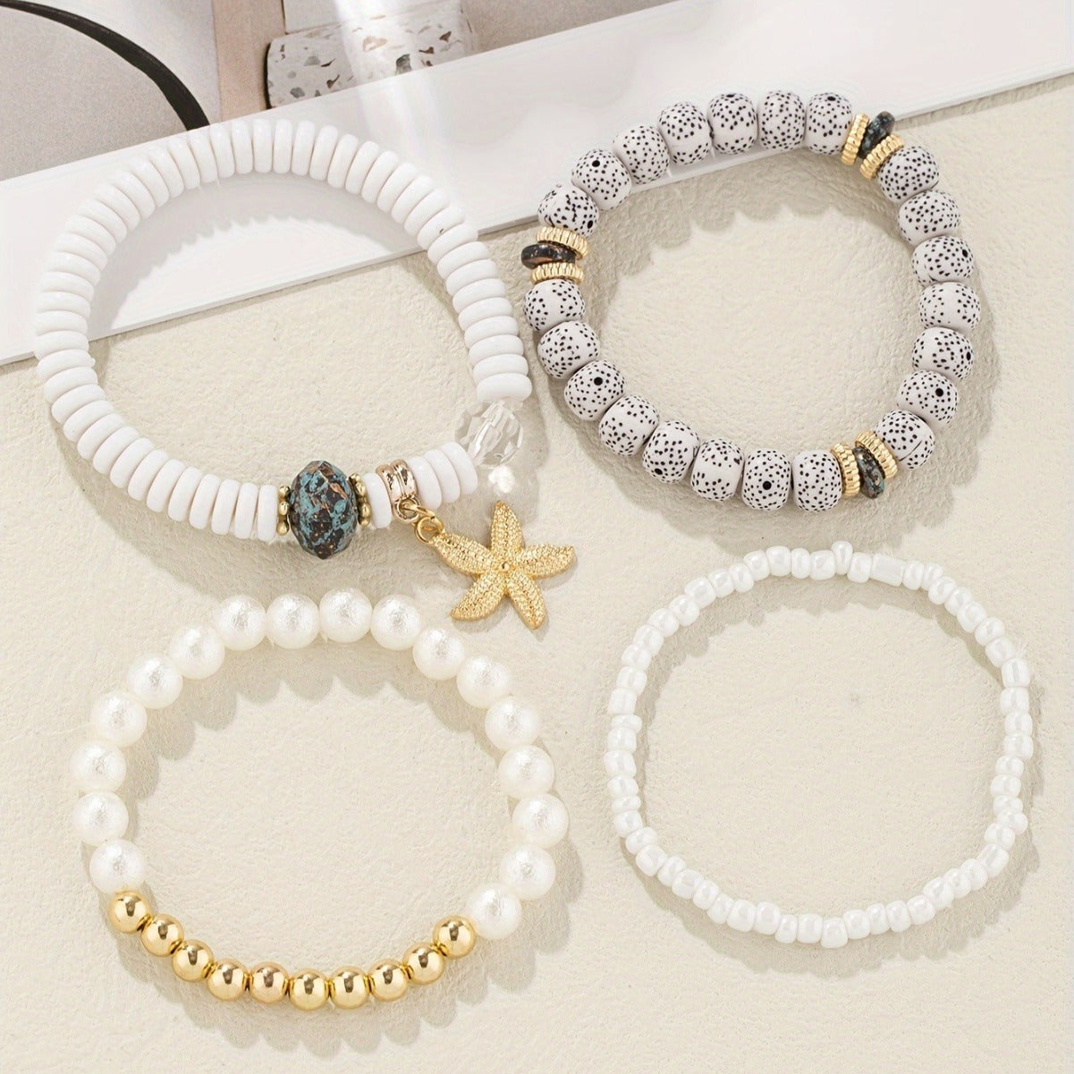 Kaze Multi-Layer Pearl Ethnic Bracelet | Adjustable Pearl Stacking Bracelet for Women