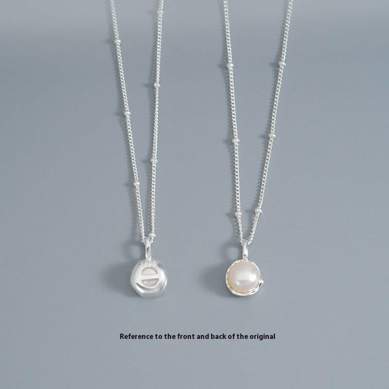 Kaze S925 Irregular Freshwater Pearl Clavicle Necklace | Adjustable Sterling Silver Pearl Necklace Silver Original 925 Silver