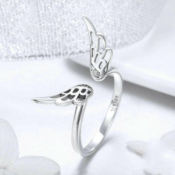 Kaze Wings of Grace Ring | Adjustable Sterling Silver Wing Ring