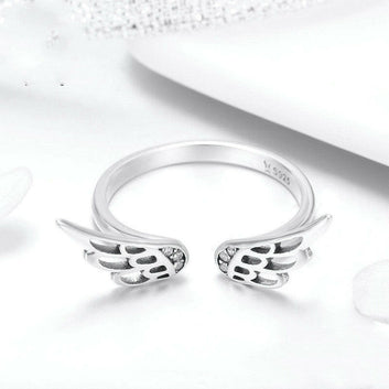 Kaze Wings of Grace Ring | Adjustable Sterling Silver Wing Ring
