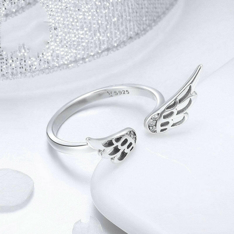 Kaze Wings of Grace Ring | Adjustable Sterling Silver Wing Ring