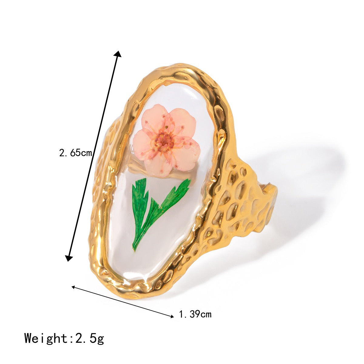 Kaze 18K Gold Ocean-Themed Inlaid Pearl Jewellery Set | 14-Piece Coastal Jewellery Collection Style L-Ring-020