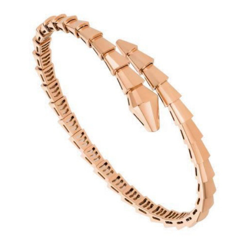 Kaze Snake Bone Diamond Bracelet | 18K Gold Serpent Bracelet in Gold, Rose Gold &amp; Silver