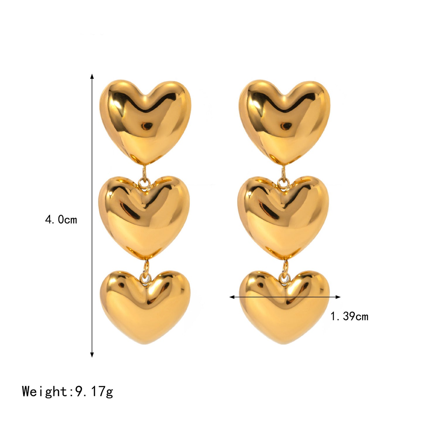 Kaze 18K Gold Exquisite Flower Necklace, Earrings and Bracelet Set | 13-Piece Botanical Jewellery Collection Style I-Earring-26