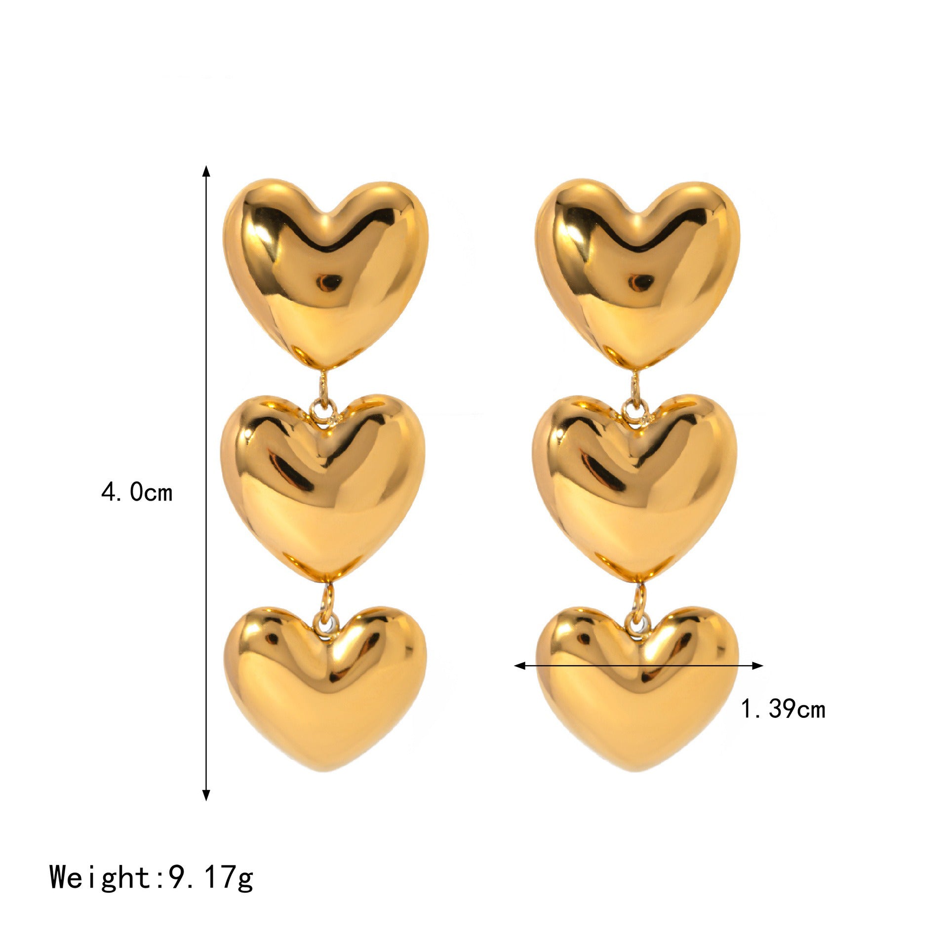 Kaze 18K Gold Exquisite Flower Necklace, Earrings and Bracelet Set | 13-Piece Botanical Jewellery Collection Style I-Earring-26