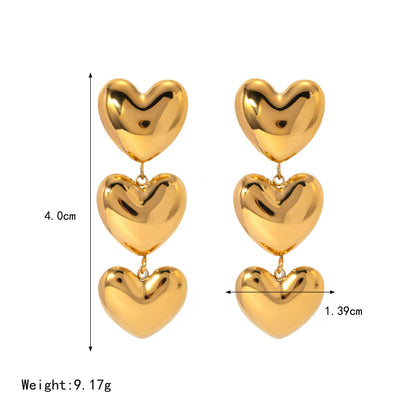 Kaze 18K Gold Exquisite Flower Necklace, Earrings and Bracelet Set | 13-Piece Botanical Jewellery Collection Style I-Earring-26