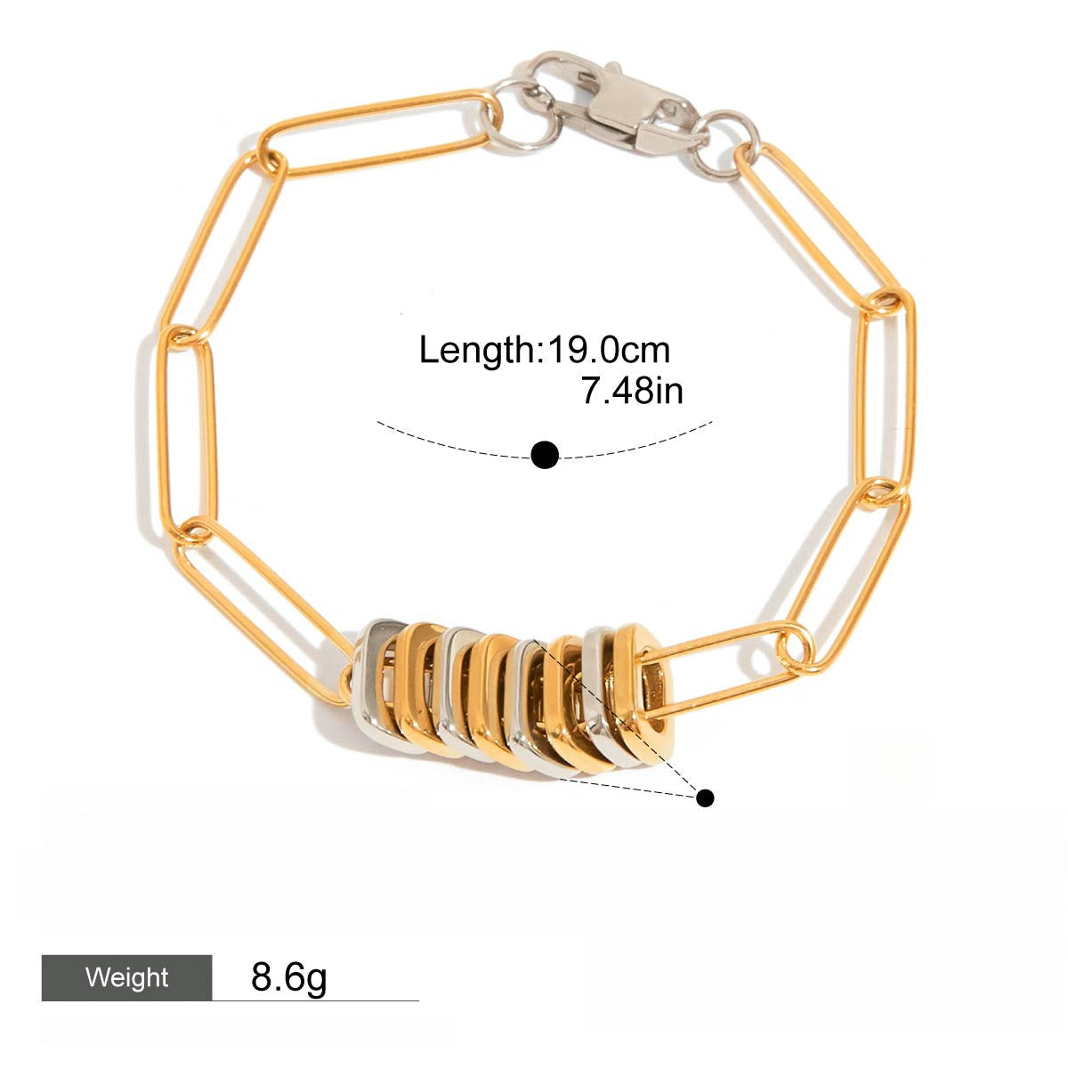 Kaze Titanium Steel Light Luxury Clavicle Chain Set | Necklace &amp; Bracelet in Premium Titanium Bracelet