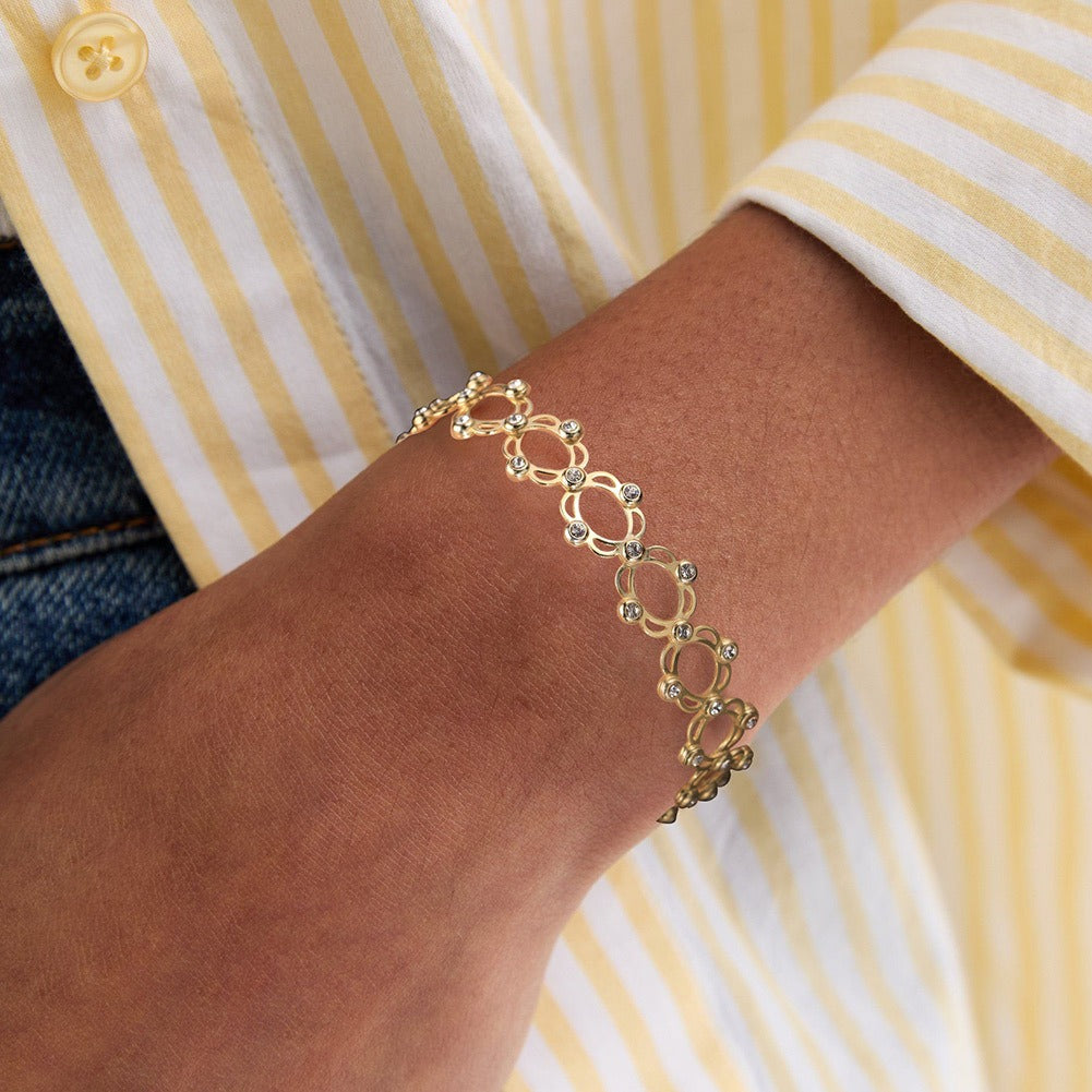 Kaze Retractable Diamond Bracelet and Ring Set | 18K Gold &amp; S925 Silver Luxury Transforming Set