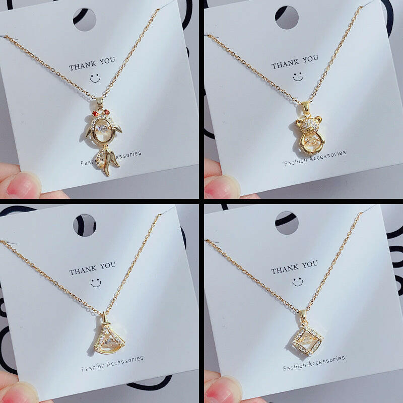 Kaze Titanium Steel Clavicle Necklace | Fade-Resistant Pendant Necklace for Women