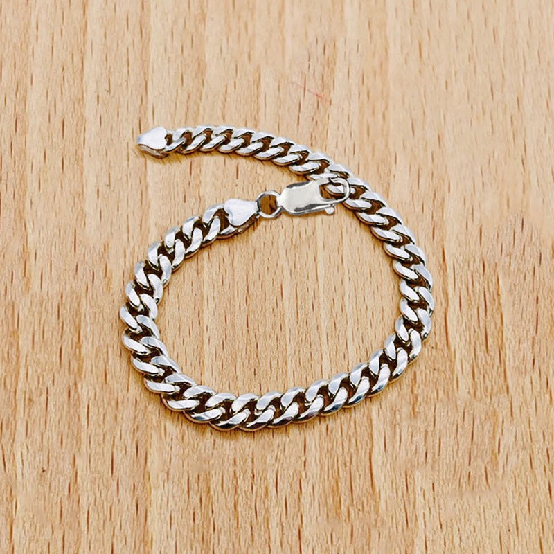 Kaze Hip-Hop Cuban Chain Bracelet | Bold Fashion Bracelet in 2 Styles &amp; 3 Lengths Style B