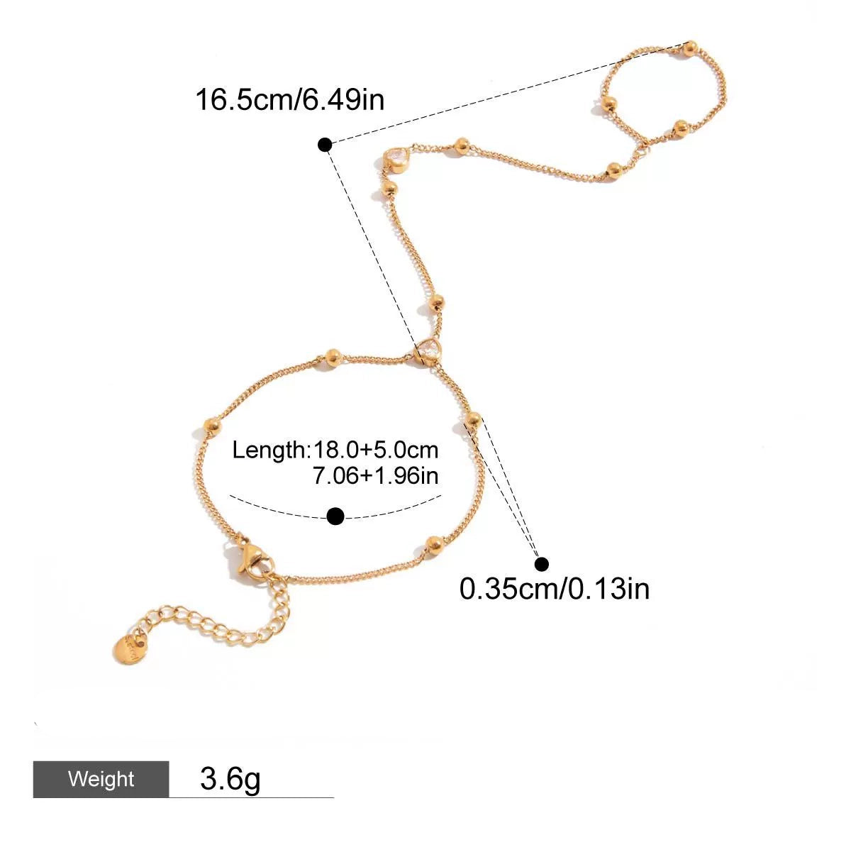 Kaze 18K Gold Geometric Hollow Pearl Earrings, Bracelet and Necklace Set | 7-Piece Contemporary Pearl Jewellery Style C-Bracelet-04