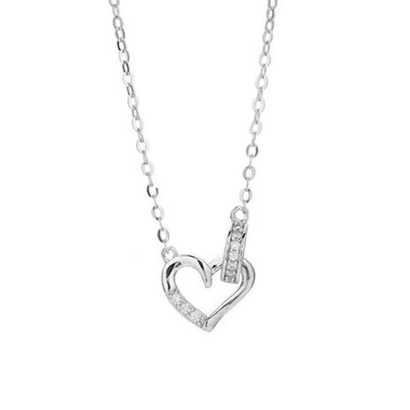 Kaze Diamond Love Necklace | S925 Sterling Silver Sparkling Love Pendant