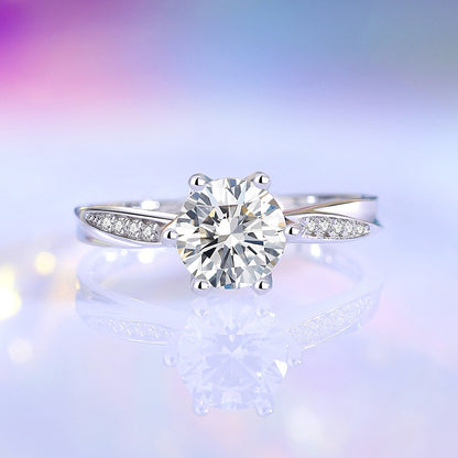 Kaze S925 High-End Minimalist Zirconia Pavé Ring | Sterling Silver Marquise-Cut Ring Sizes 5–9 US